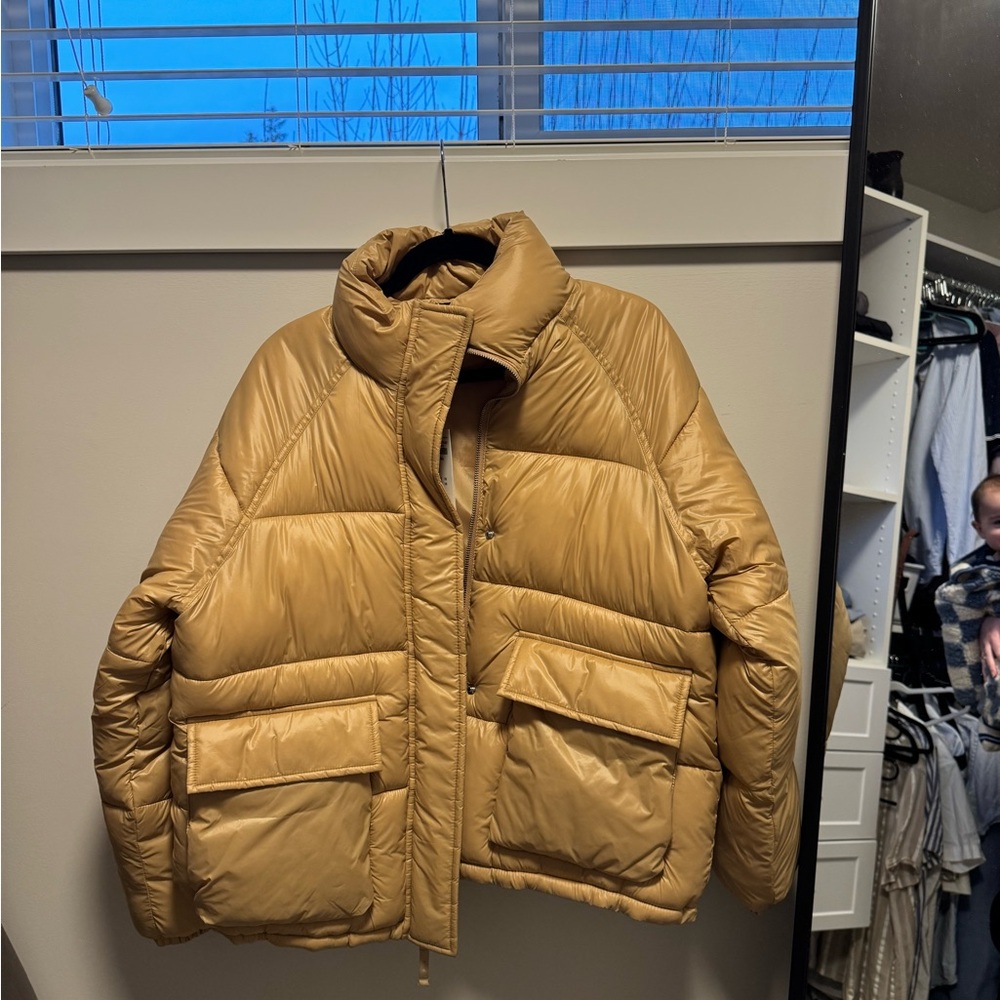 Chic Beige Puffer Coat